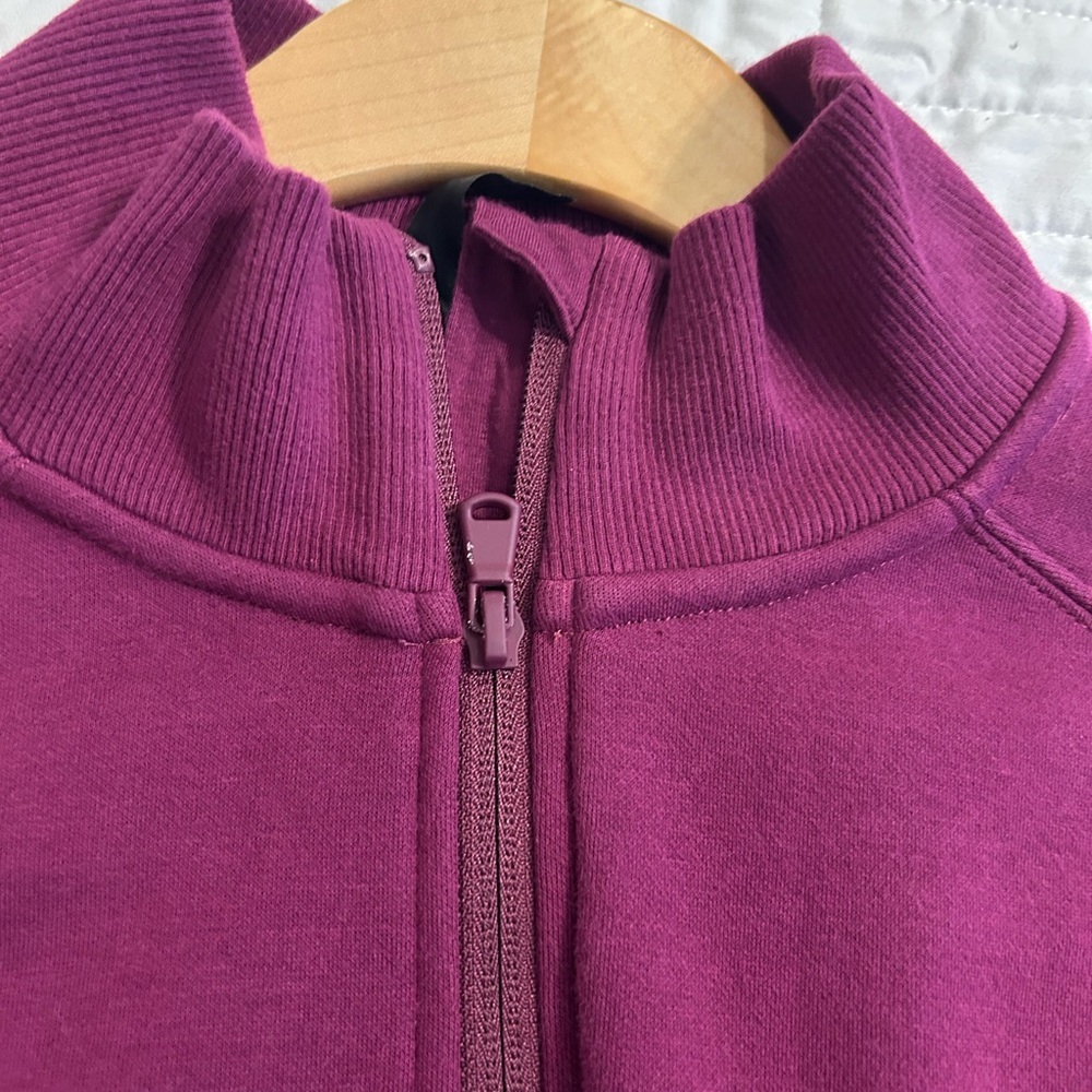Fabletics Go-To Quarter Zip Pullover Men’s Large Purple Athletic Sweater - Picture 4 of 10